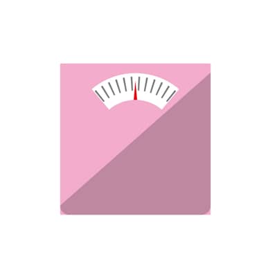 ピンクの体重計